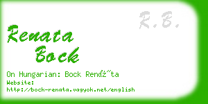 renata bock business card